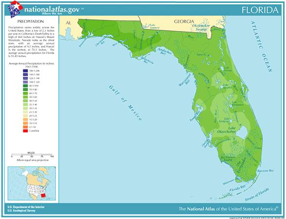 Florida Annual Rainfall Severe Weather And Climate Data