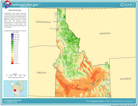Climate Map Of Idaho