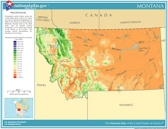 Montana Average Annual Precipitation